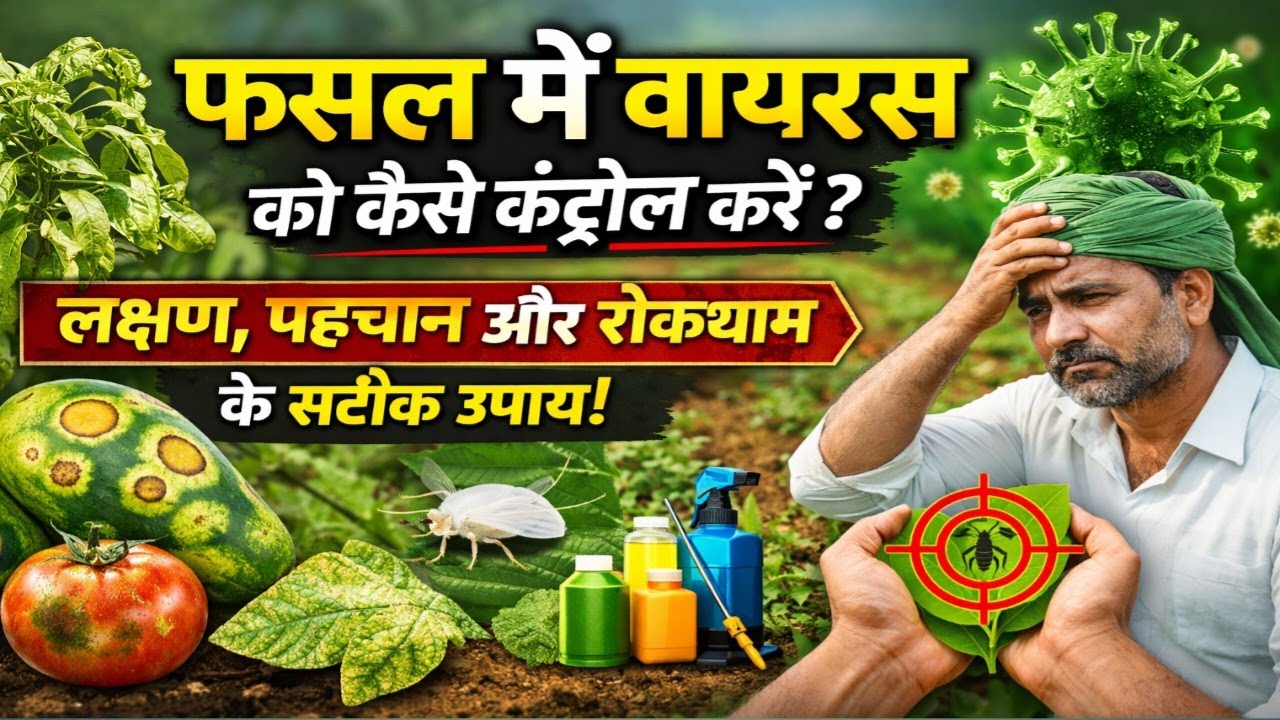 फसल में वायरस को कैसे कंट्रोल करें? वायरस के लक्षण, पहचान, और रोकथाम के सबसे सटीक उपाय l