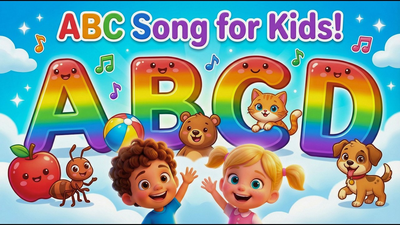ABC Song for Kids | Learn Letters A B C D with Fun Words and Music