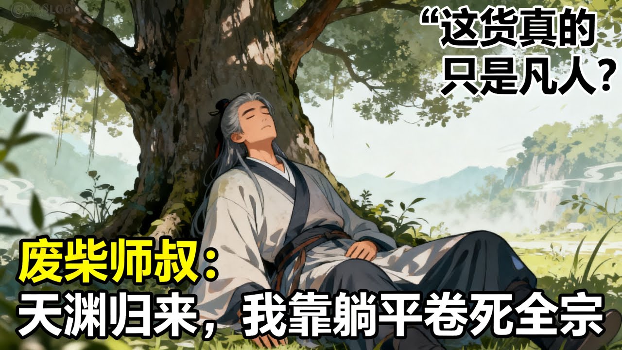 《廢柴師叔：天淵歸來，我靠躺平卷死全宗》全宗以爲我修爲盡廢只配養老，誰知我躺樹下睡覺都能引動天地異象！當年一起闖禁區的仇家們慌了：這貨真的只是個凡人？#漫畫解說#玄幻#爽文#小說推薦#有聲書