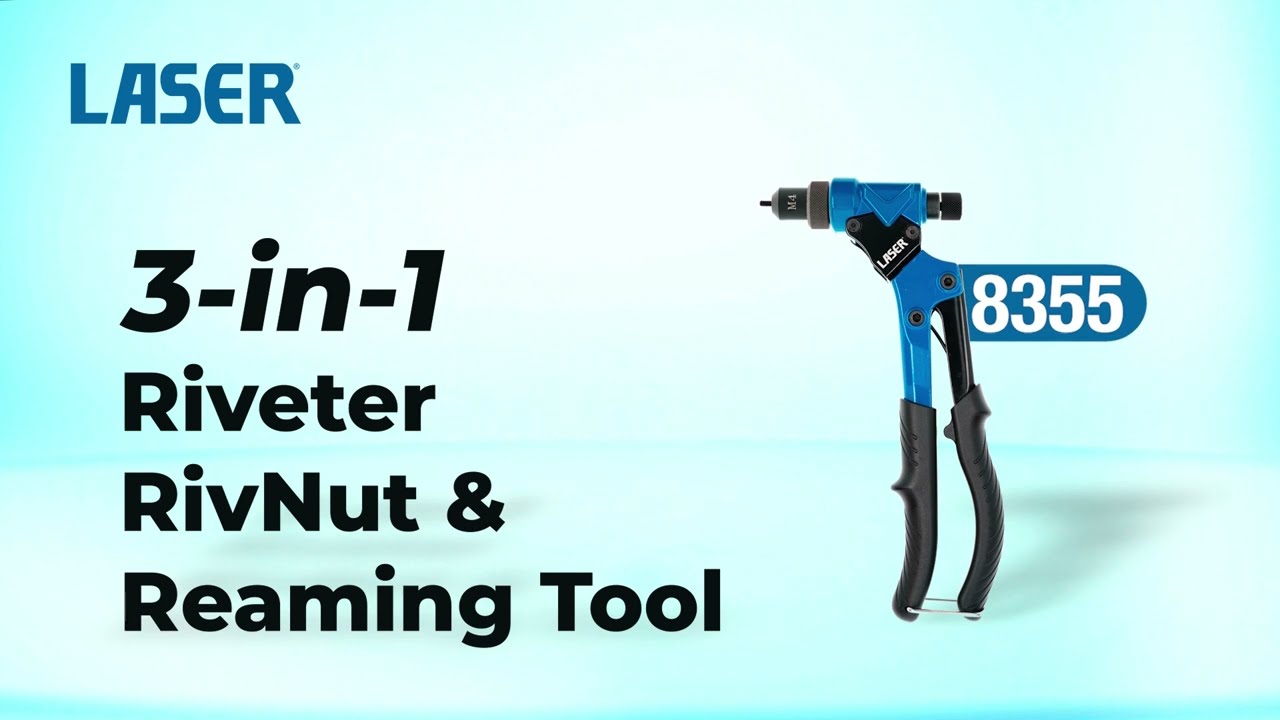 8355 | 3-in-1 Riveter, RivNut & Reaming Tool | Laser Tools |