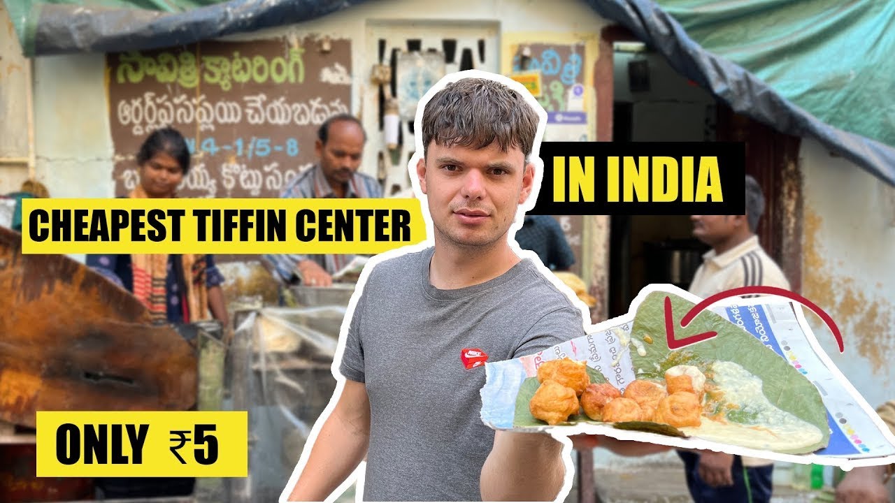 Trying the CHEAPEST tiffin in India! Idly, dosa, vadai in Vijayawada