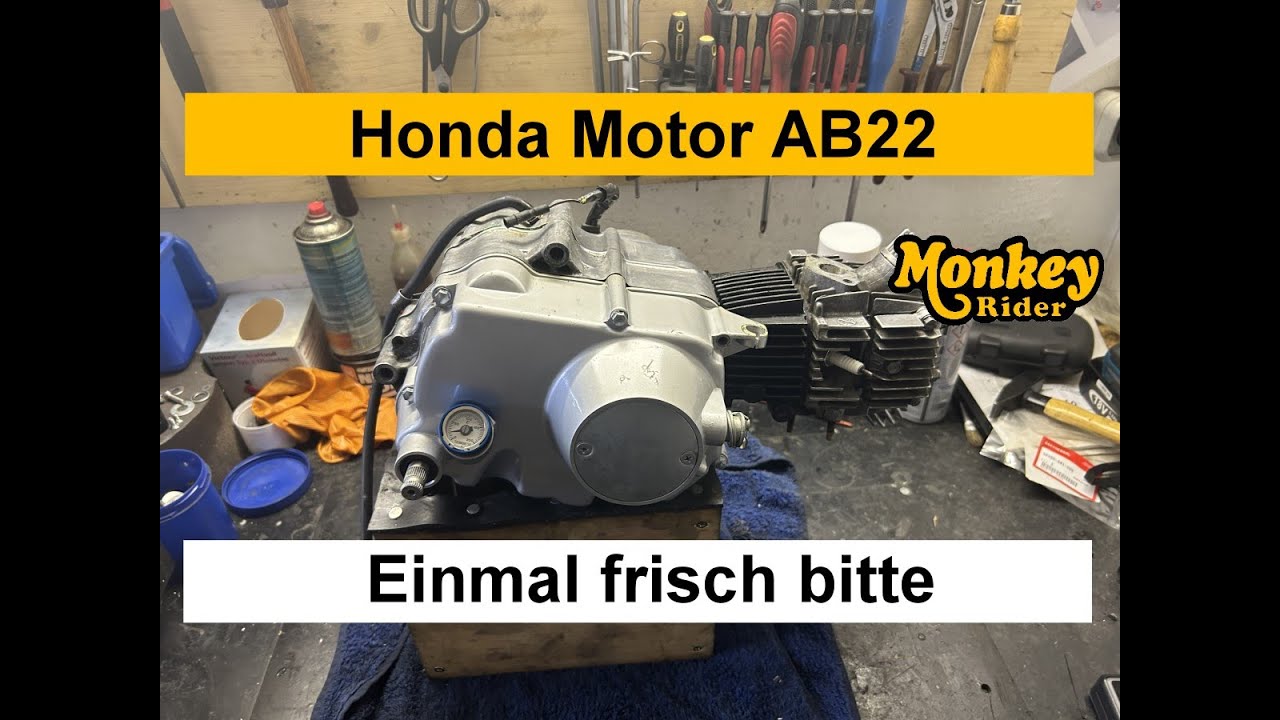 Honda Monkey AB22E 12V Motor überholen und  4-Gang Getriebe einbauen