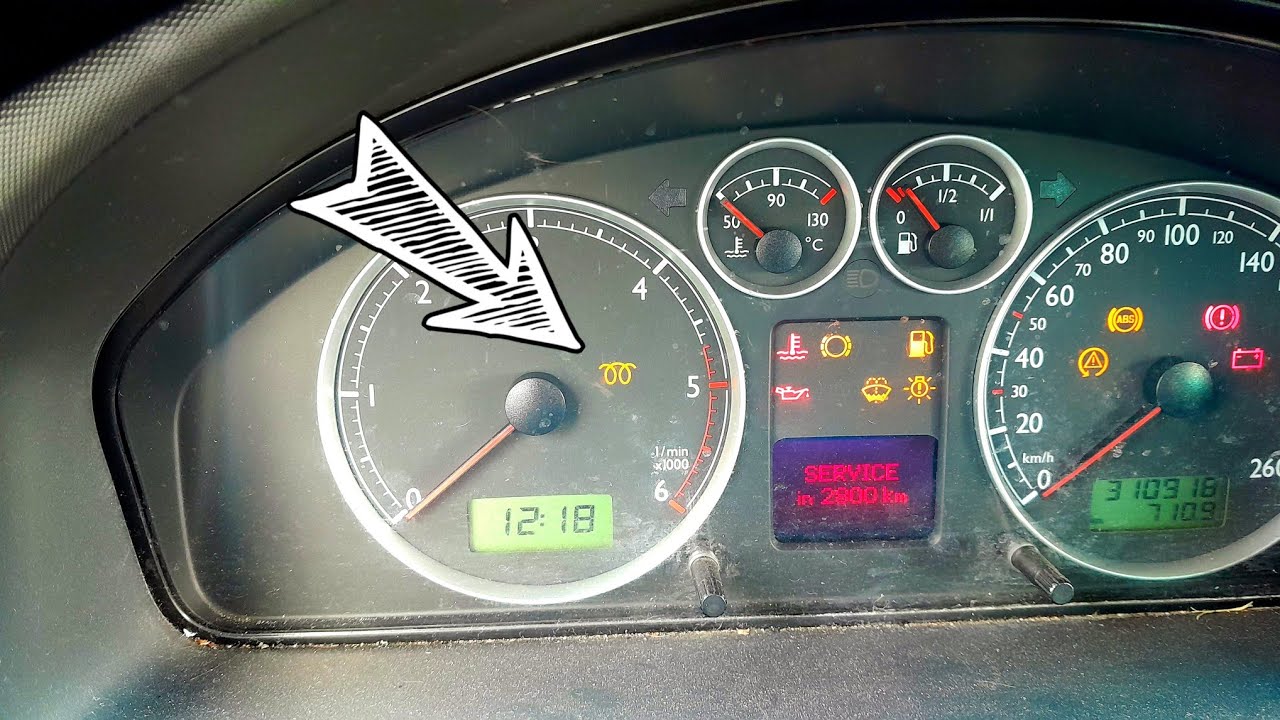 What does a flashing glow plug light mean? VW Sharan