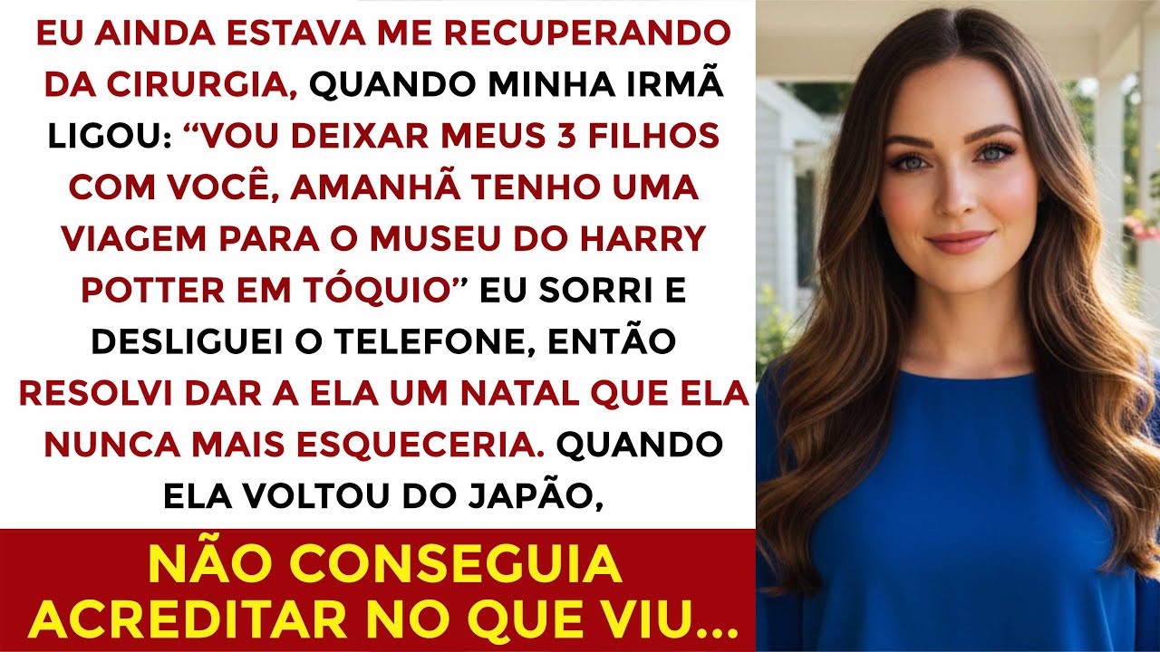 Enquanto eu me RECUPERAVA de uma cirurgia, minha irmã deixou seus filhos comigo p/ passear no JAPÃO