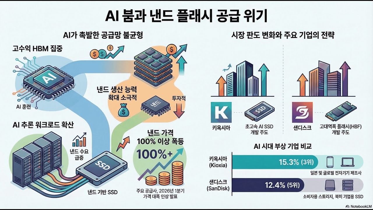 키옥시아와 샌디스크, AI NAND 경쟁에서 동맹과 경쟁의 균형 유지(26.01.29)