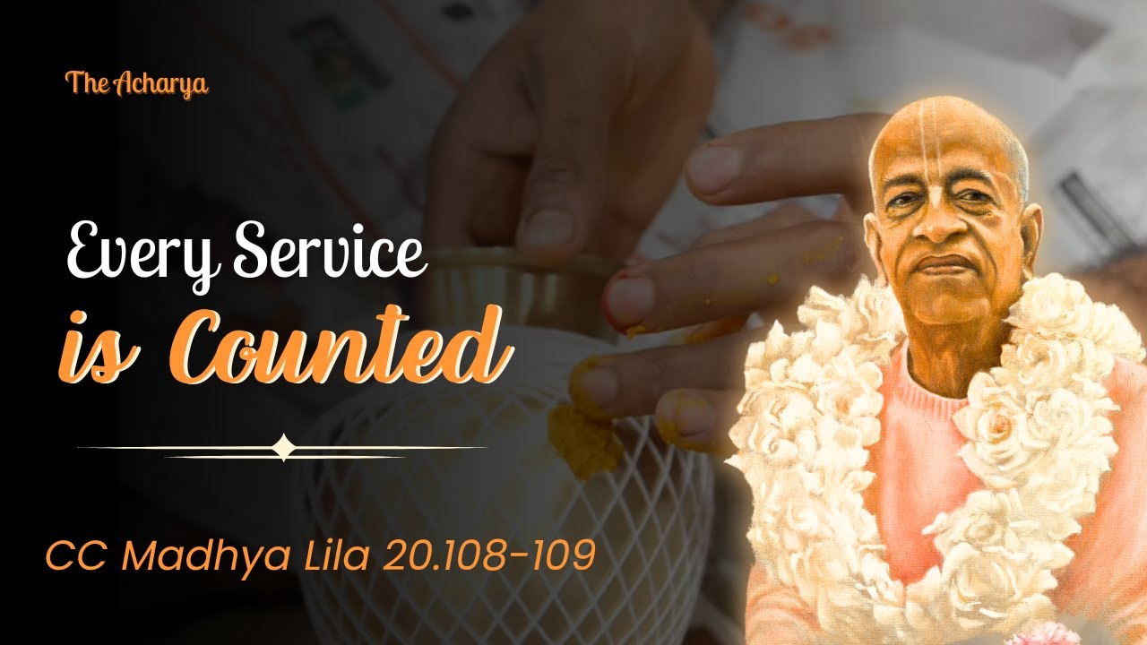 Every Service is Counted | CC Madhya Lila 20.108-109 | New York, US | Srila Prabhupada