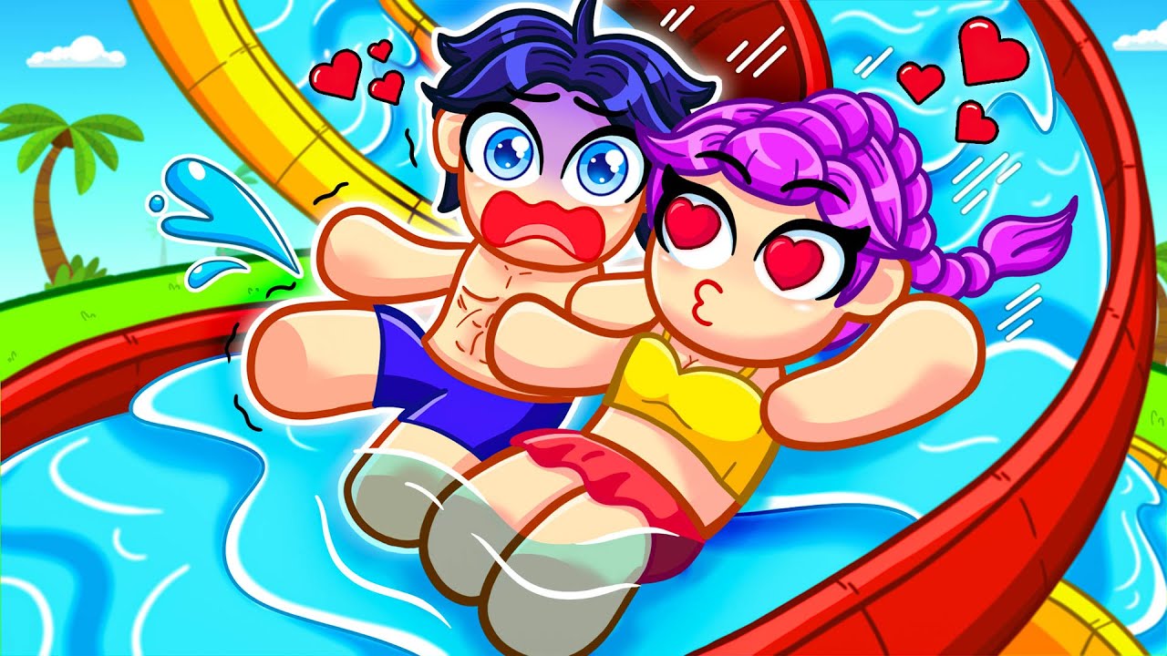 Baby Jinu & Baby Rumi at the WATERPARK in 24 hours in Roblox!😳💦