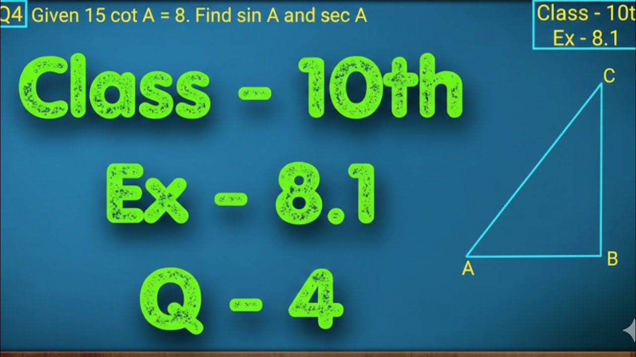 Trigonometry Class 10 🔥 Exercise 8.1 Question 4 | NCERT Maths Solution