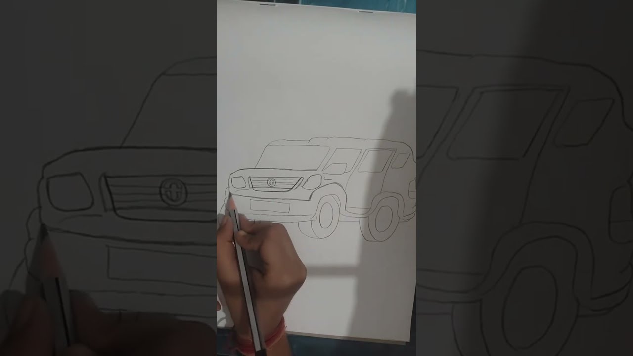 Adhyayan ki duniya  is live# toyota fortuner easy pencil drawing #live# livestream
