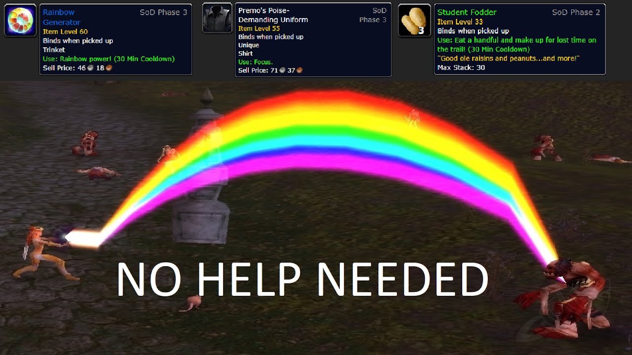wow sod - rainbow generator solo (any class)