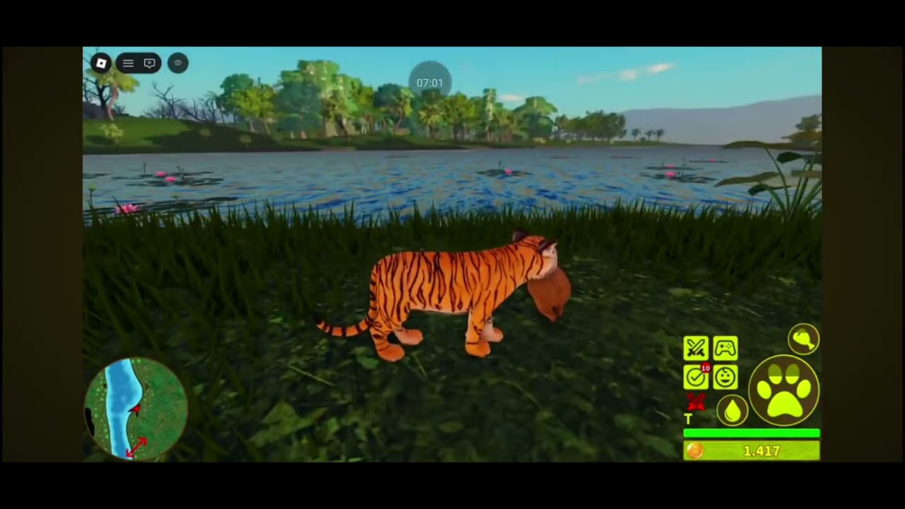 GNU JOGANDO DE TIGRE NO VIDA DE SEUVA NO ROBLOX 