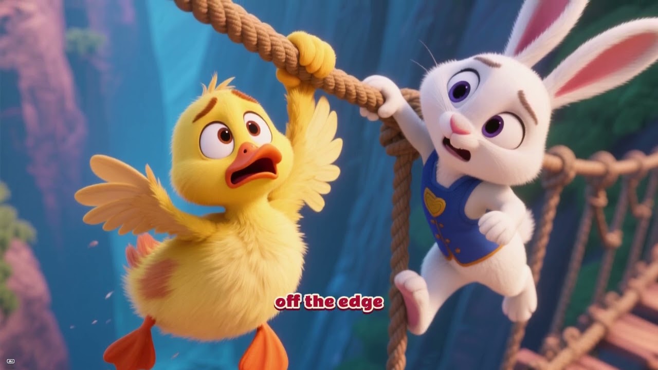 Run Away! Giant Crocodile Attacks Little Bunny and Duckling 🐊🐰🐥 | Hop & Quack Stories for Kids