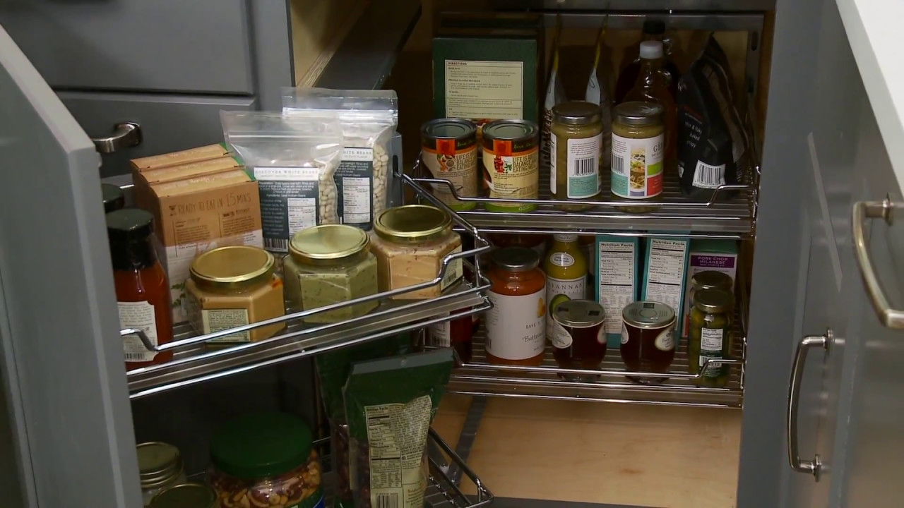 Blind Corner Organizer with Soft Close Slides, CS-SDCO | KitchenSource.com