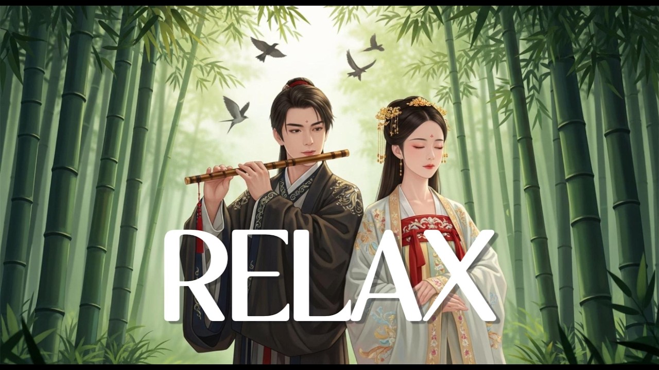 Live Chinese Flute Sounds Relaxing Soft Music Deep Sleep & Study Music | Love all Nop 🧘‍♀️💫