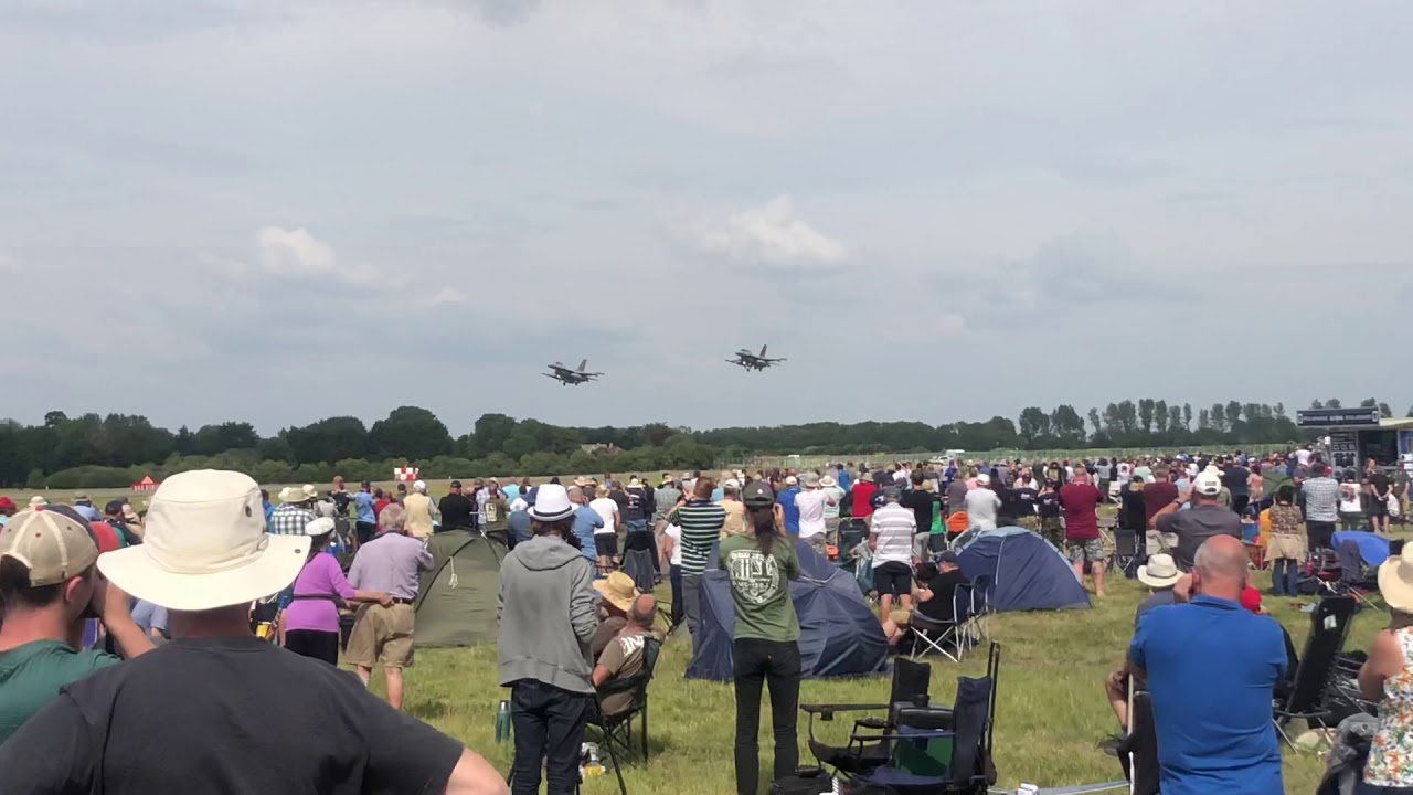 RIAT 2019 - F-16 RNoAF Dual Arrival 🇳🇴