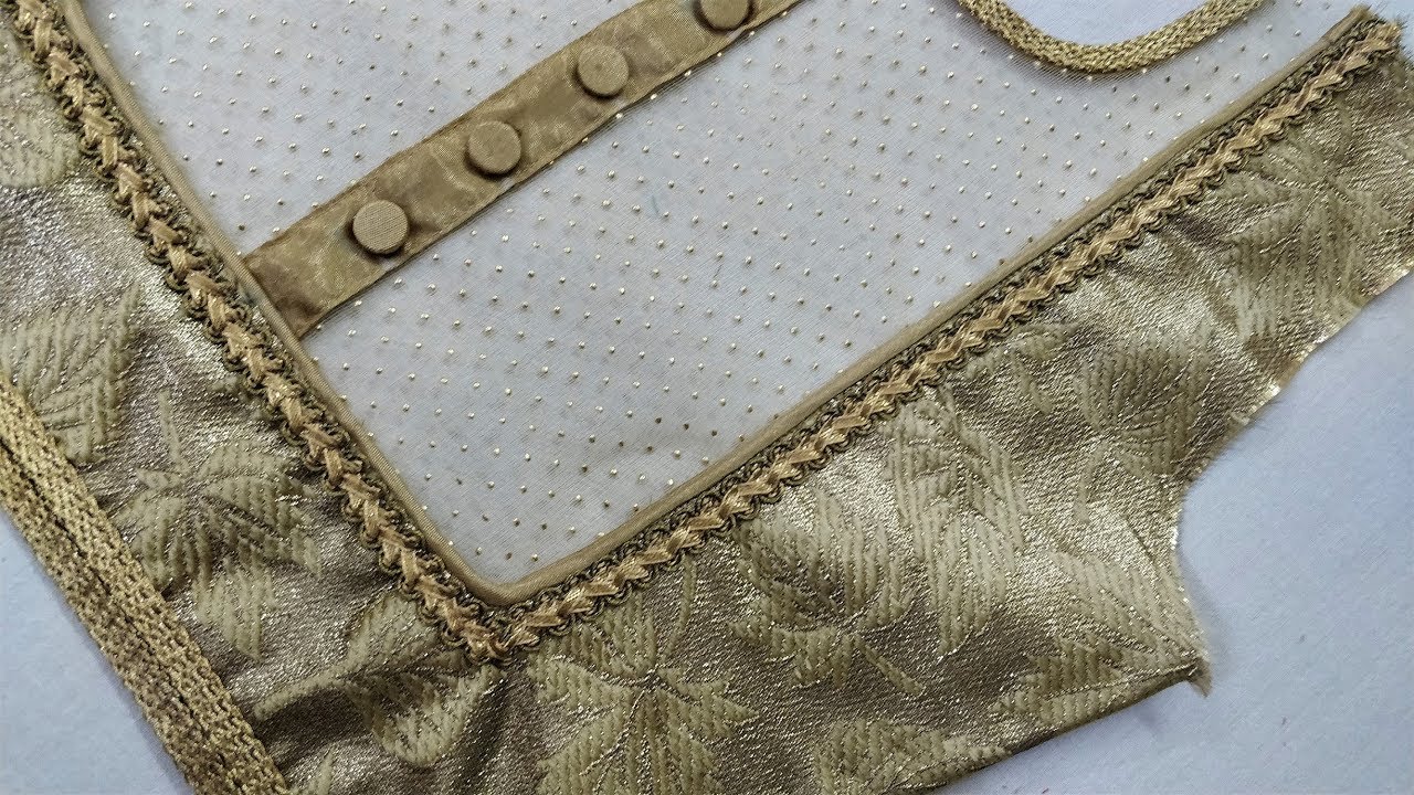 Net Blouse Design Cutting and Stitching Back Neck Design