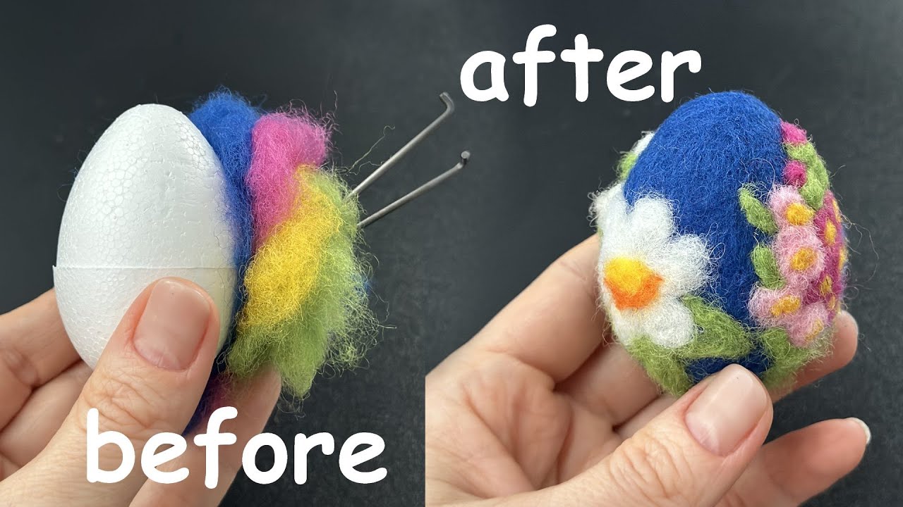 How to Make a Wool Easter Egg? Magical Felting Technique! Писанка з вовни? Чарівна техніка валяння!