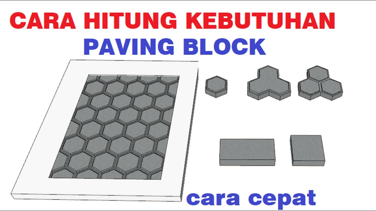 Cara mudah menghitung jumlah paving block atau conblock
