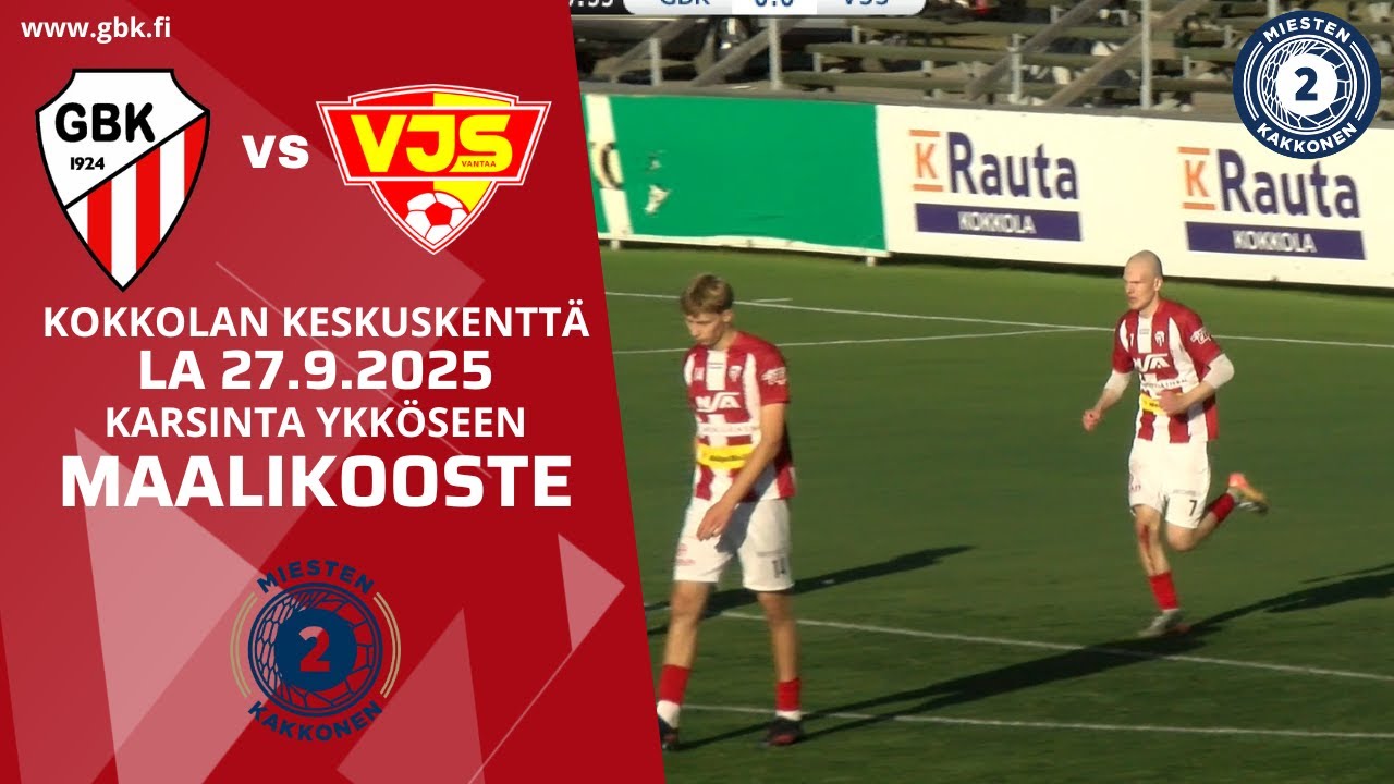 GBK - VJS la 27.9.2025 | Karsintaottelun maalikooste