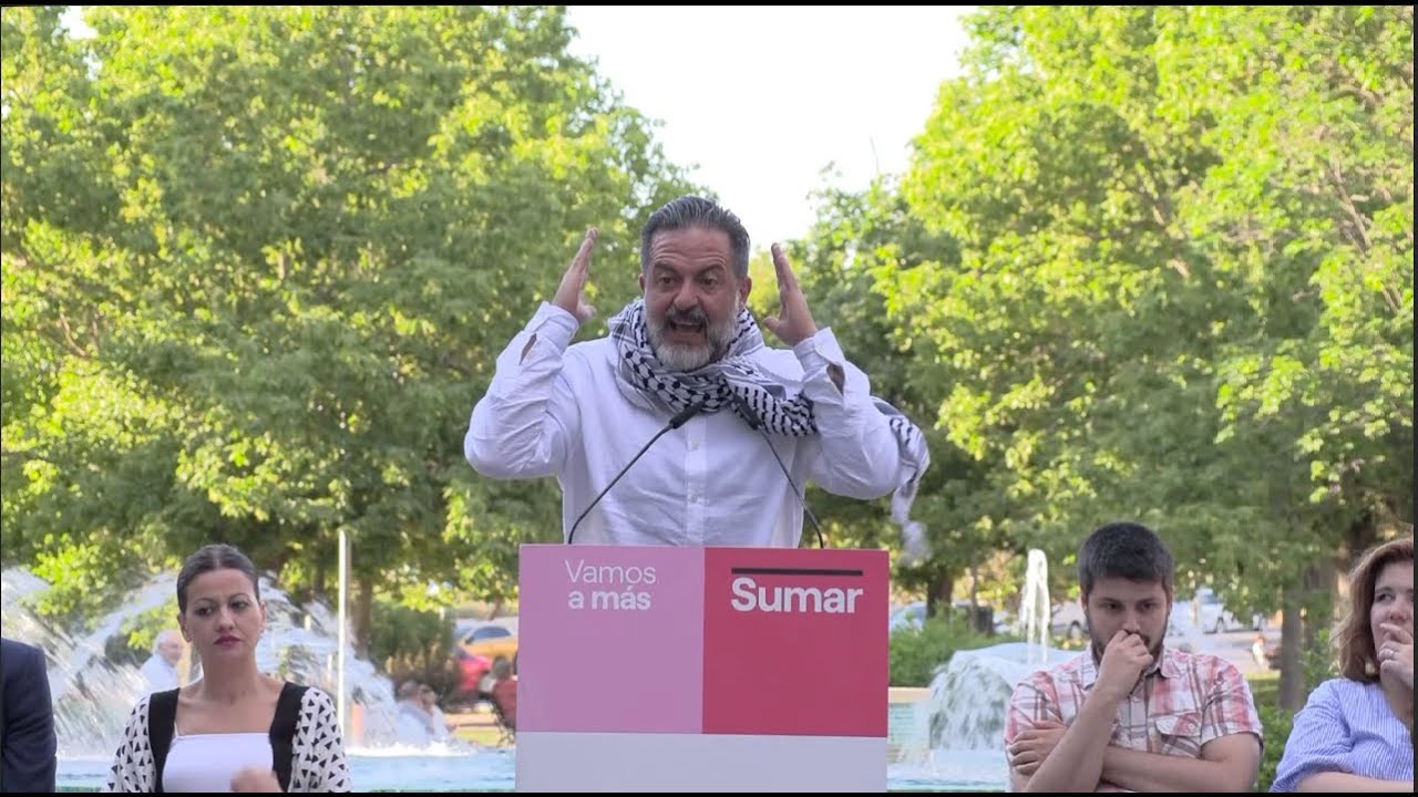 Acto de campaña de Sumar en Alcorcón con Sira Rego y Manu Pineda