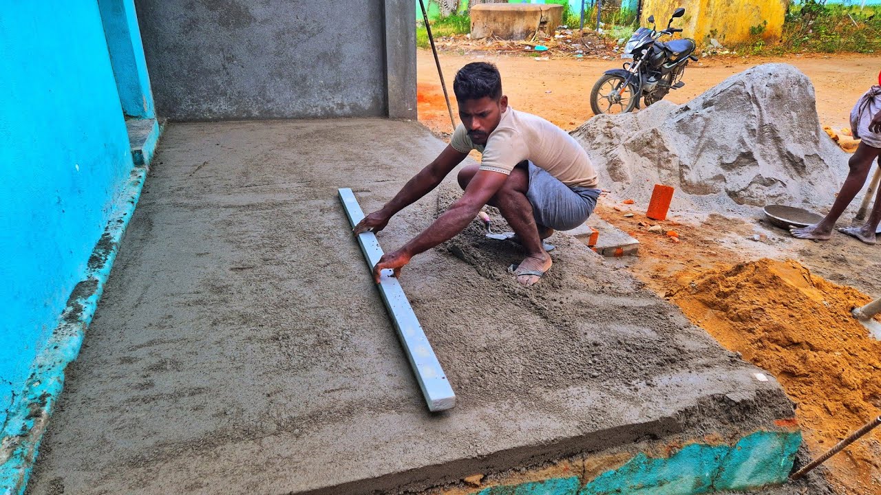 Living Portico Floor 1×1ft Tile Installation _Flooring Tile Fitting |Tile Floor Design |Front tile
