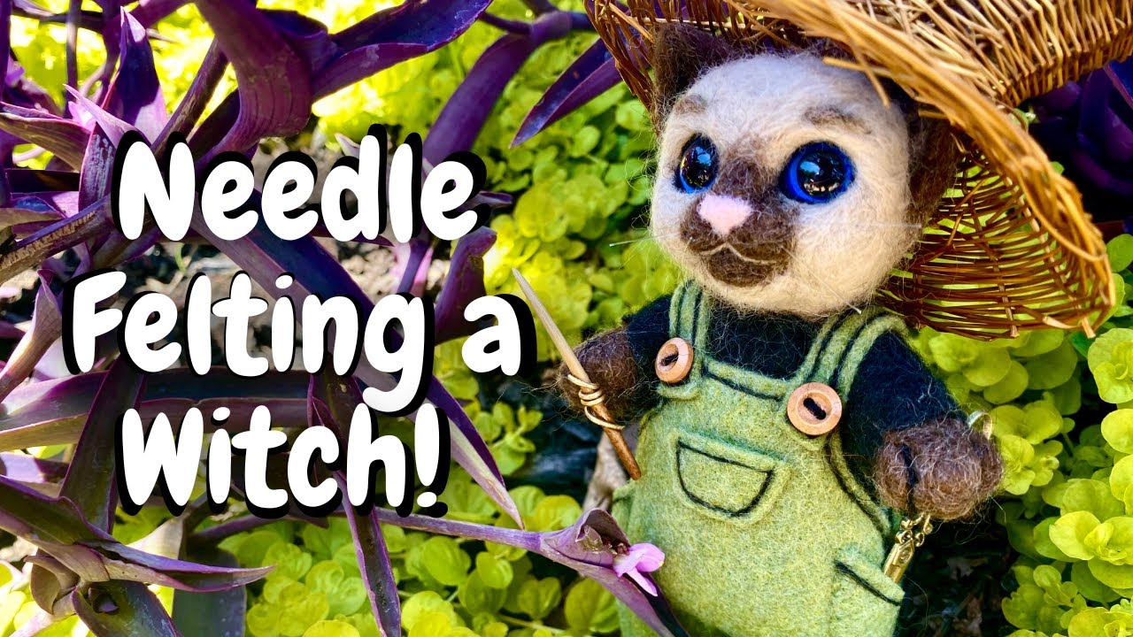 Making a cottagecore witch! (DIY Needle Felting Tutorial)