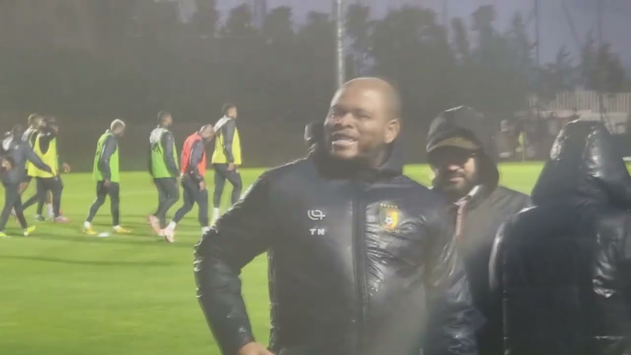 Lions indomptables: Regardez les dégâts de la pluie à l'entraînement, veille du choc contre l'Afsud