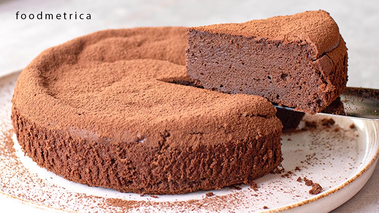 ONLY 2 Ingredients Chocolate Cake (FLOURLESS)
