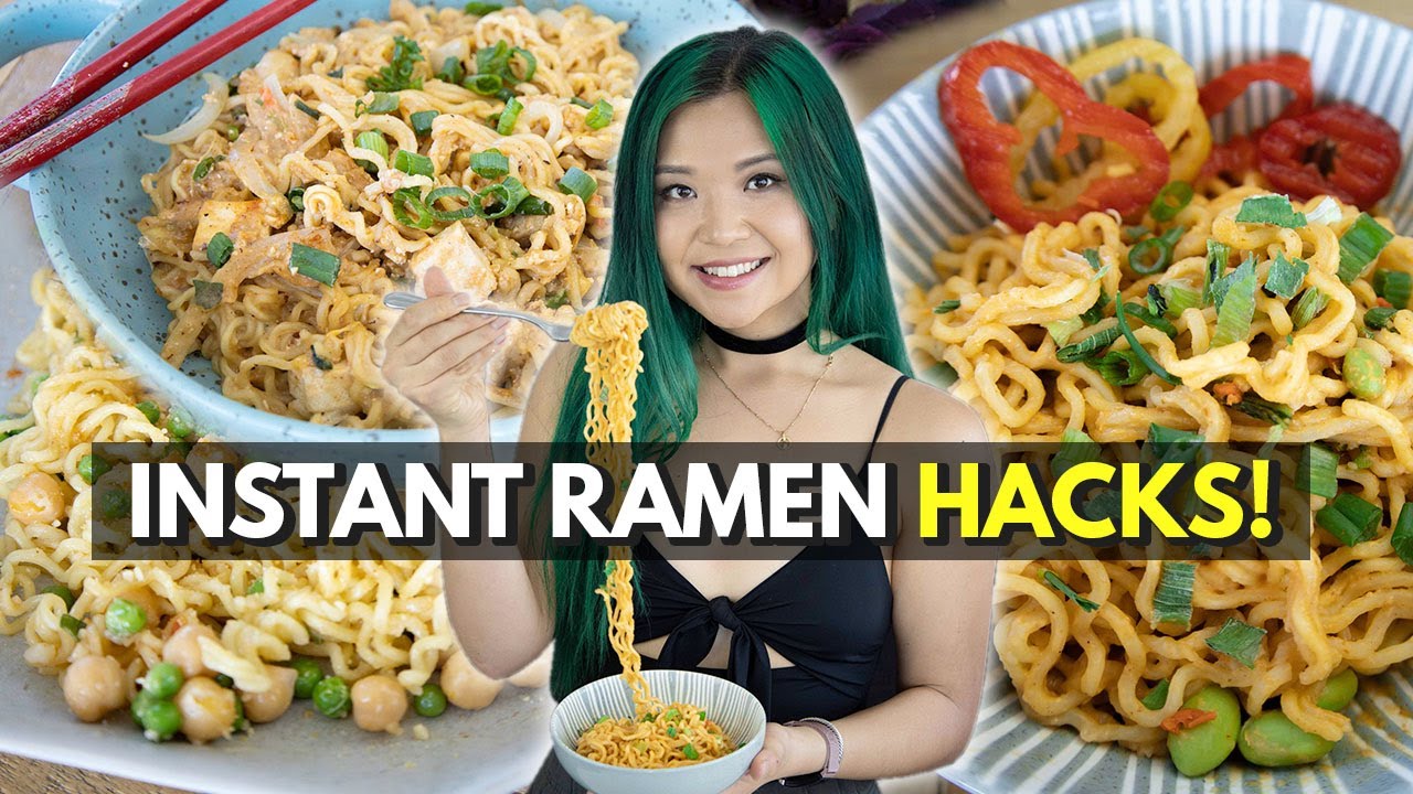 3 New Ways to Eat Instant Noodles (Vegan Instant Ramen HACKS!)