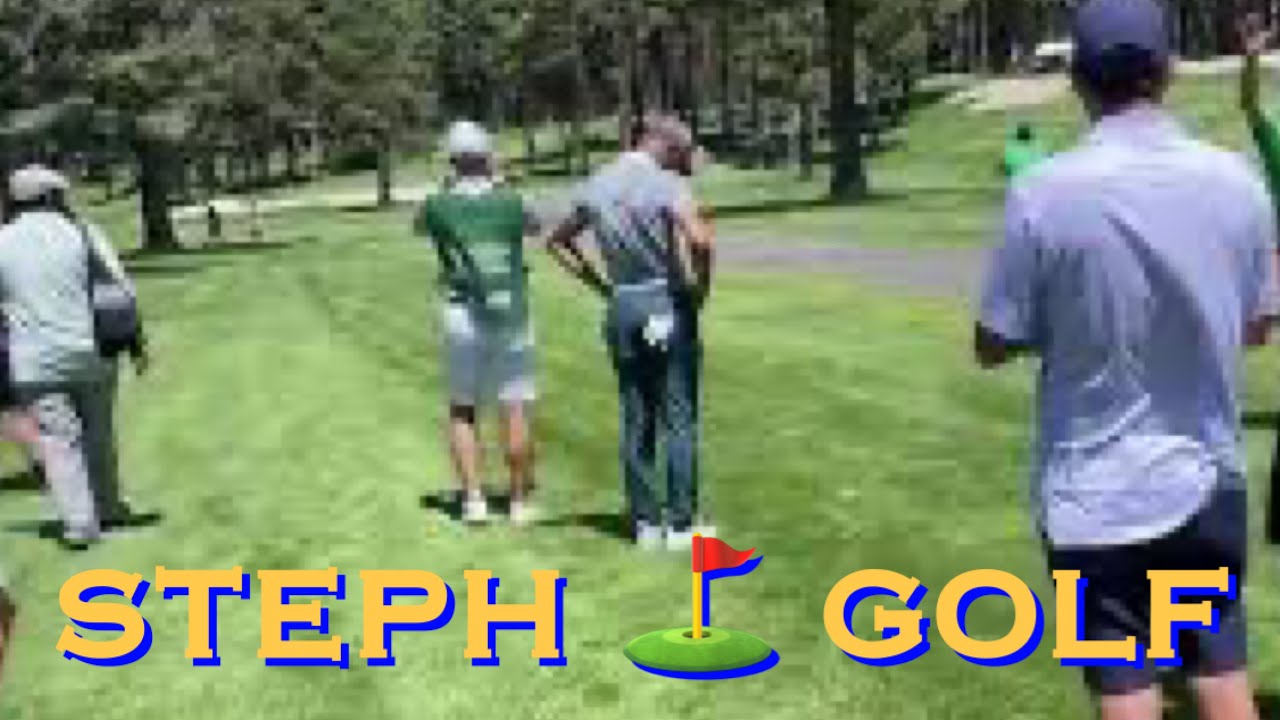Stephen Curry, Dell & Seth 🏌🏽&zwj;♂️⛳️ at American Century Championship Holes 1-4, Edgewood Tahoe