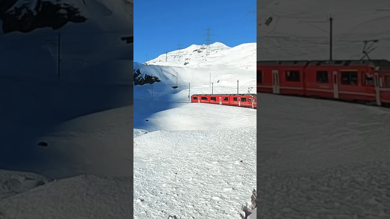 Tren Bernina Express de Tirano Italia  a Sankt Moritz Suiza! 