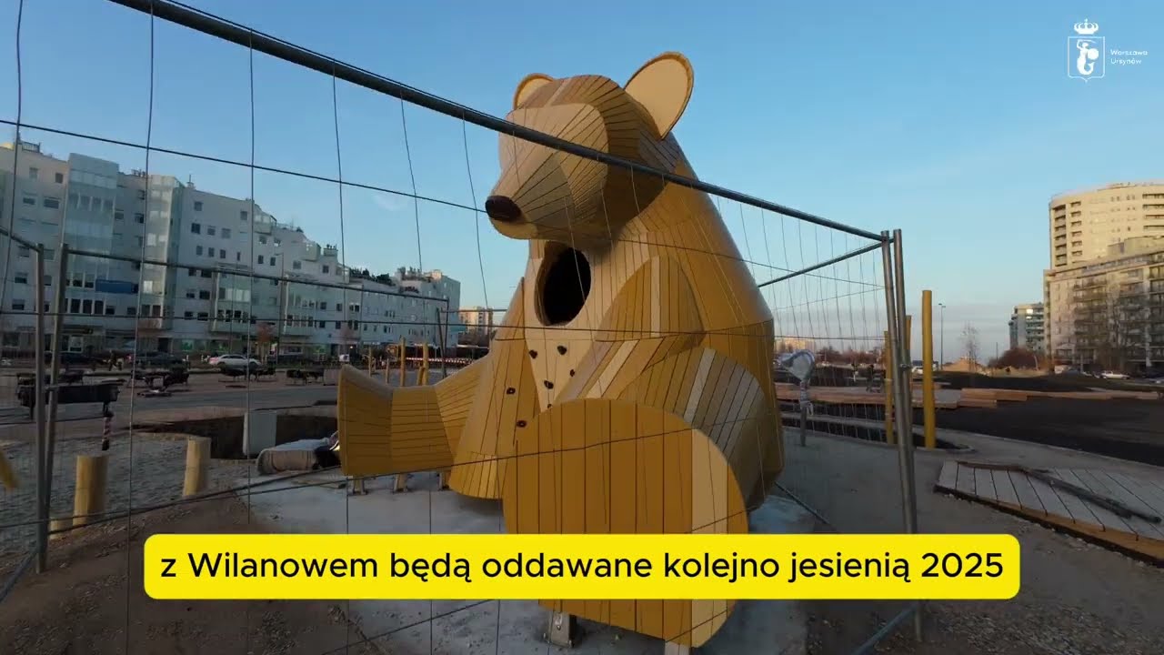 Park Linearny na Ursynowie nad Południową Obwodnicą Warszawy