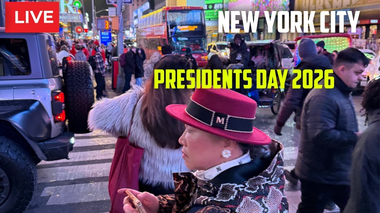 New York City: Presidents Day 2026 |  Winter Time Change Live