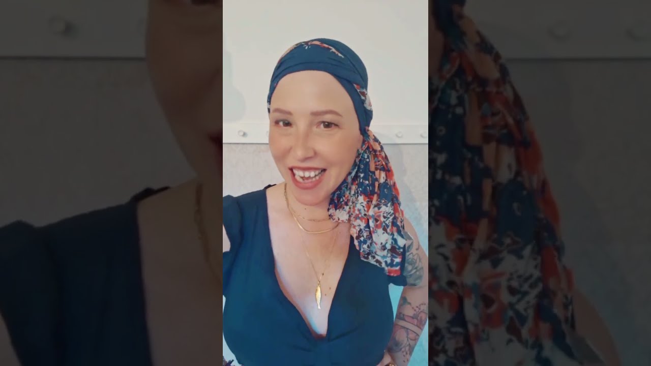 Tutorial turbante con fular para pérdida de pelo