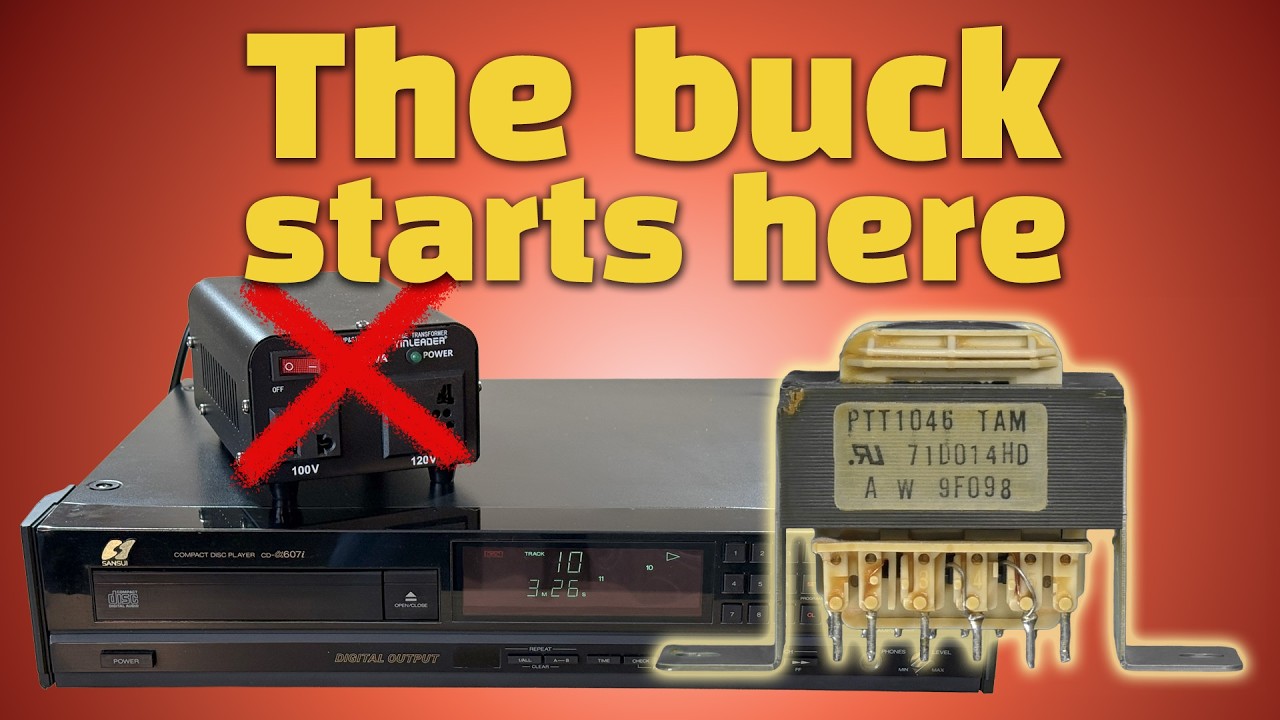 Converting my 100V Sansui CD player to work with 120V