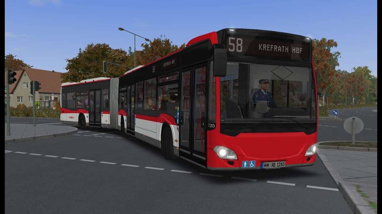 OMSI 2. Map Krefrath, Line 58, Mercedes-Benz Citaro G C2. Part 1