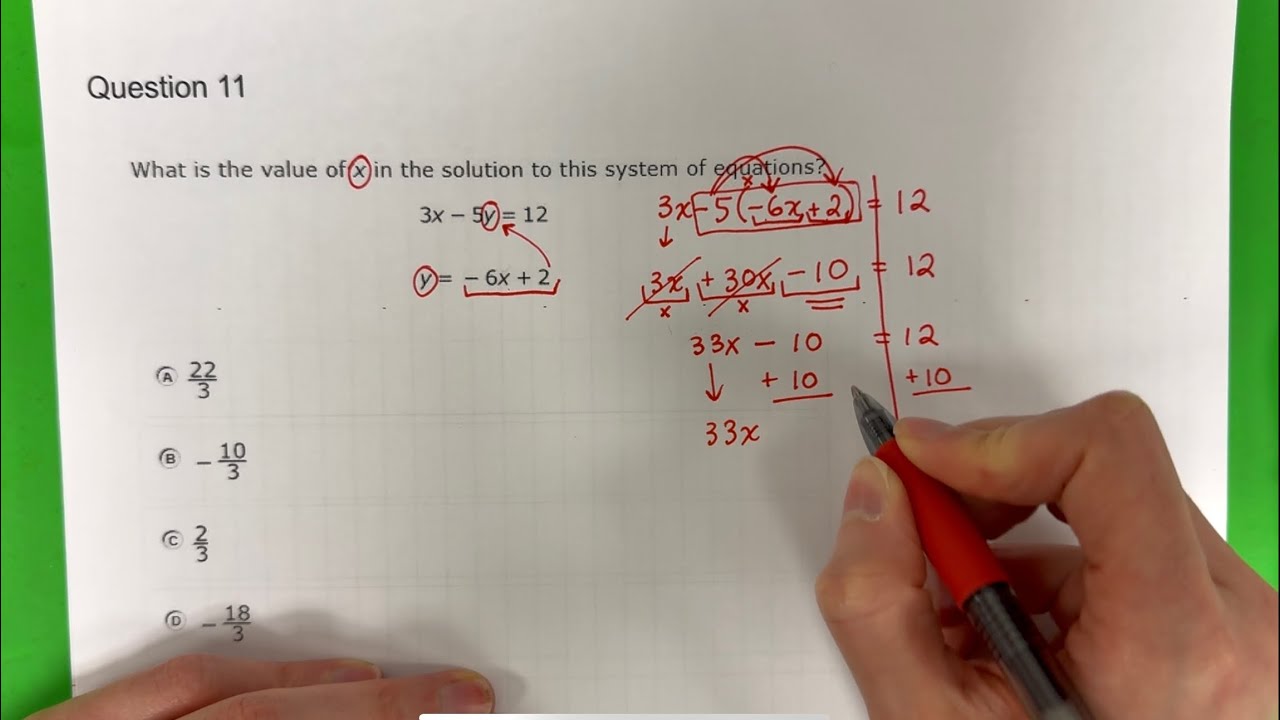 🤙🤩 System of Equations // Algebra I STAAR 2025 // 11