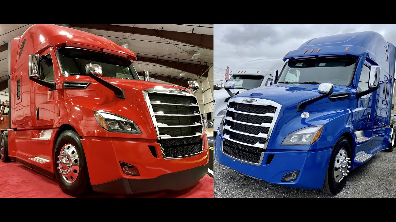 2021 Freightliner Cascadia - Full Interior & Exterior Tour • Blue and Red colour