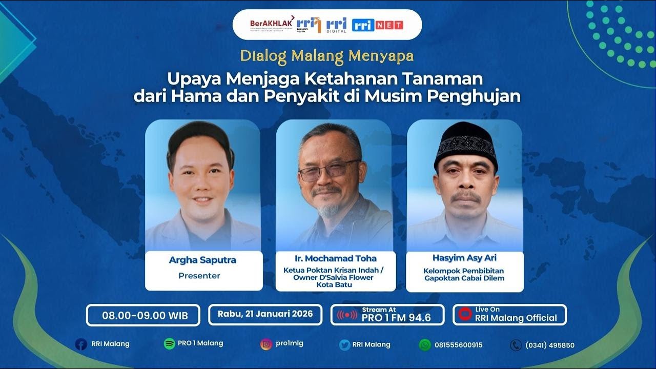 Dialog Malang Menyapa - Upaya Menjaga Ketahanan Tanaman dari Hama dan Penyakit di Musim  Penghujan