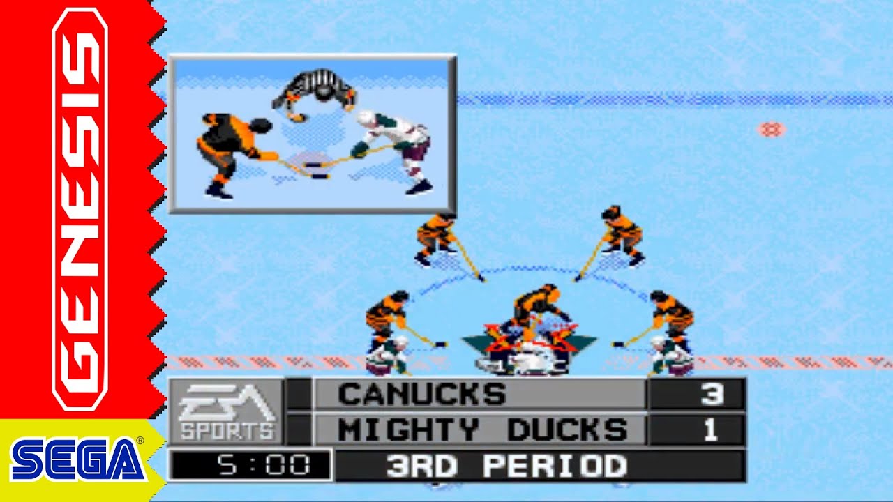 NHL Hockey`96 - New Season -Vancouver-  (Sega Genesis) - Full Longplay