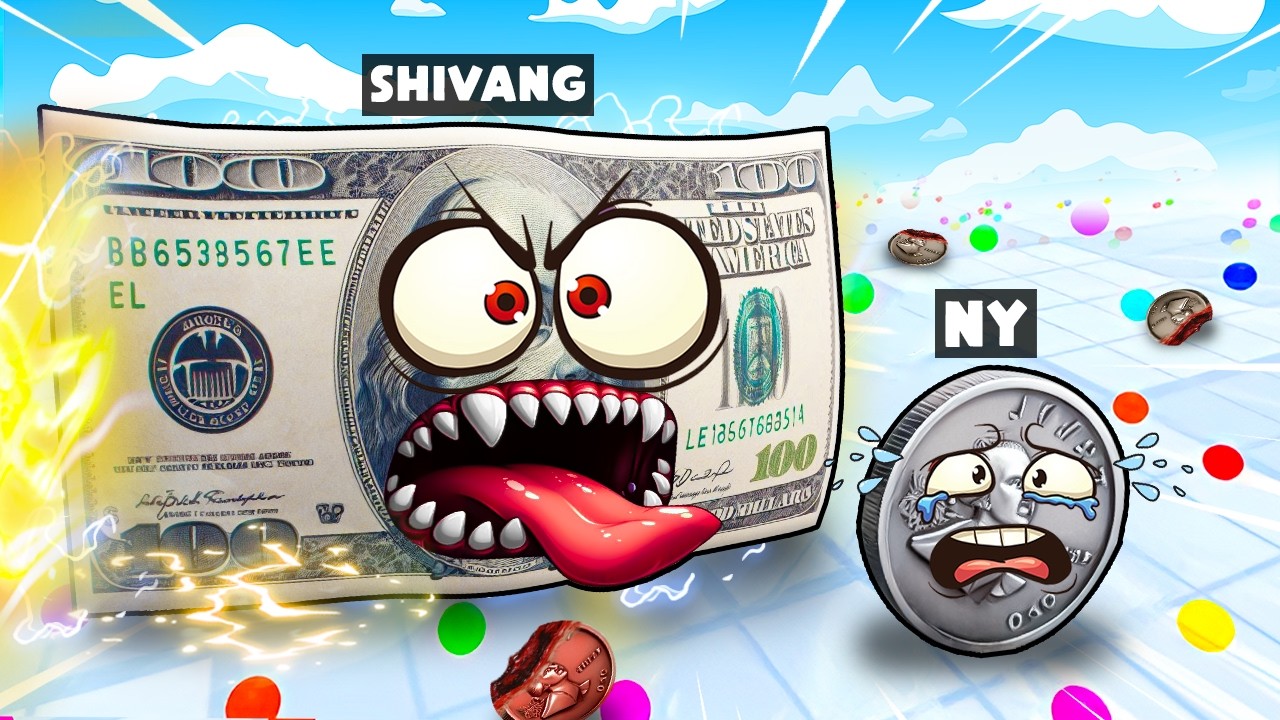 BECOME THE BIGGEST DOLLAR AND EAT EVERYONE IN ROBLOX !!