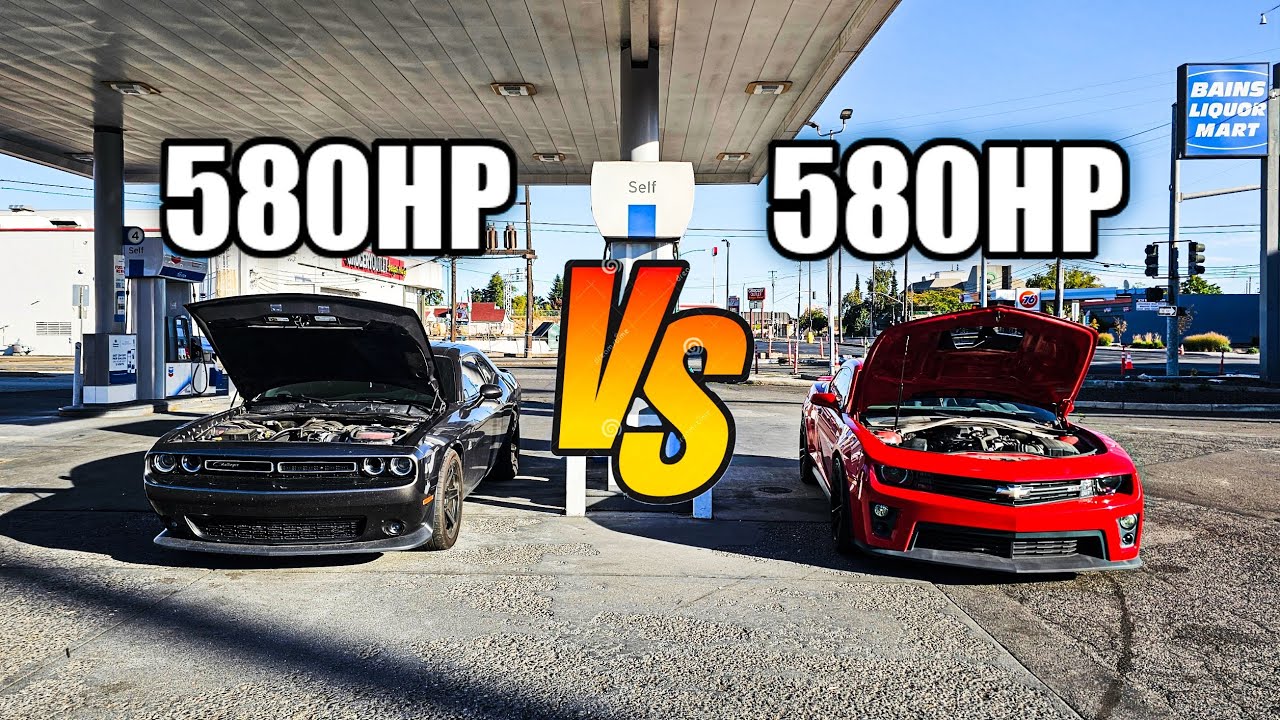 Cammed Scatpack 2015 года бросает вызов Camaro ZL1 2013 года в гонке на колесах! ГЛАВНАЯ ГОНКА