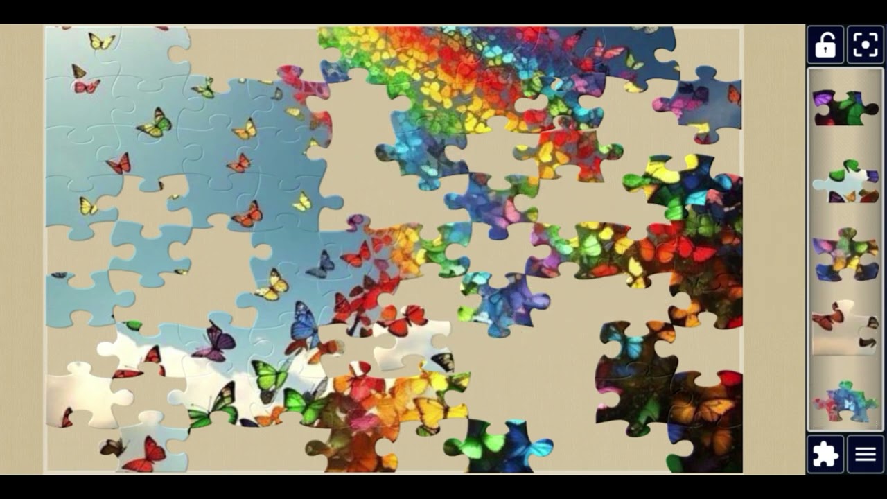 Colourful butterfly rainbow stream😍//#beautiful gaming puzzle 🧩@jigsawworld1122
