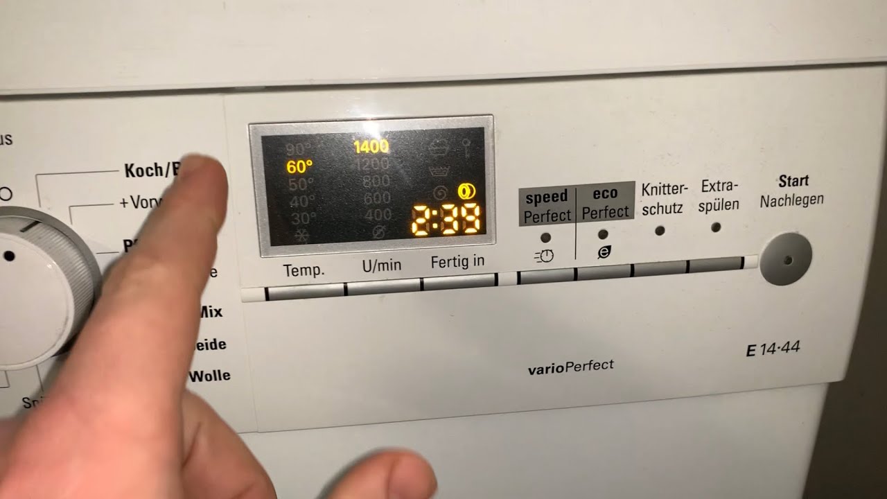 Programmübersicht Siemens E14 VarioPerfect WM14E443 Waschmaschine Hauswirtschaft Anleitung