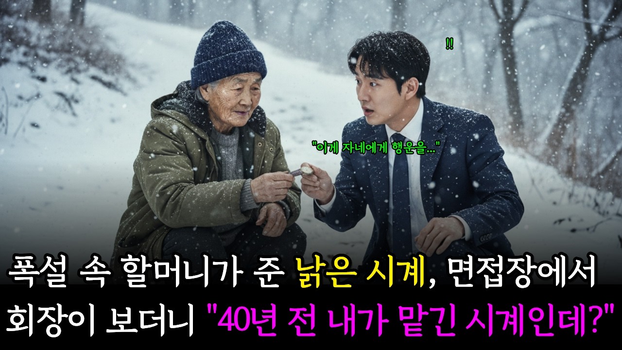 할머니가 준 낡은 시계를 보고 백만장자 회장이 숨을 멈췄다. 40년 전 맡긴 시계인데 어떻게...ㅣ노후사연ㅣ감동사연ㅣ사연라디오ㅣ오디오북0126