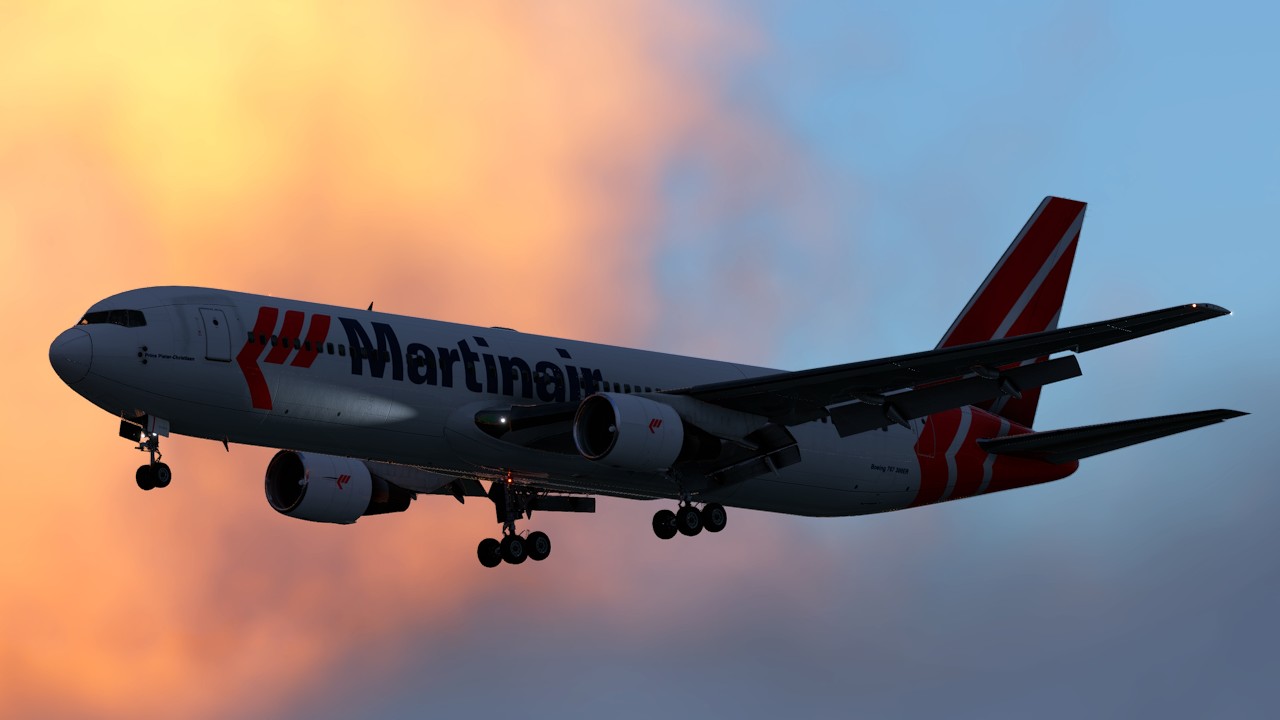 X-Plane 12 | Landing on RWY 24 at Schiphol Airport (EHAM) with Martinair | FlightFactor 767-300ER