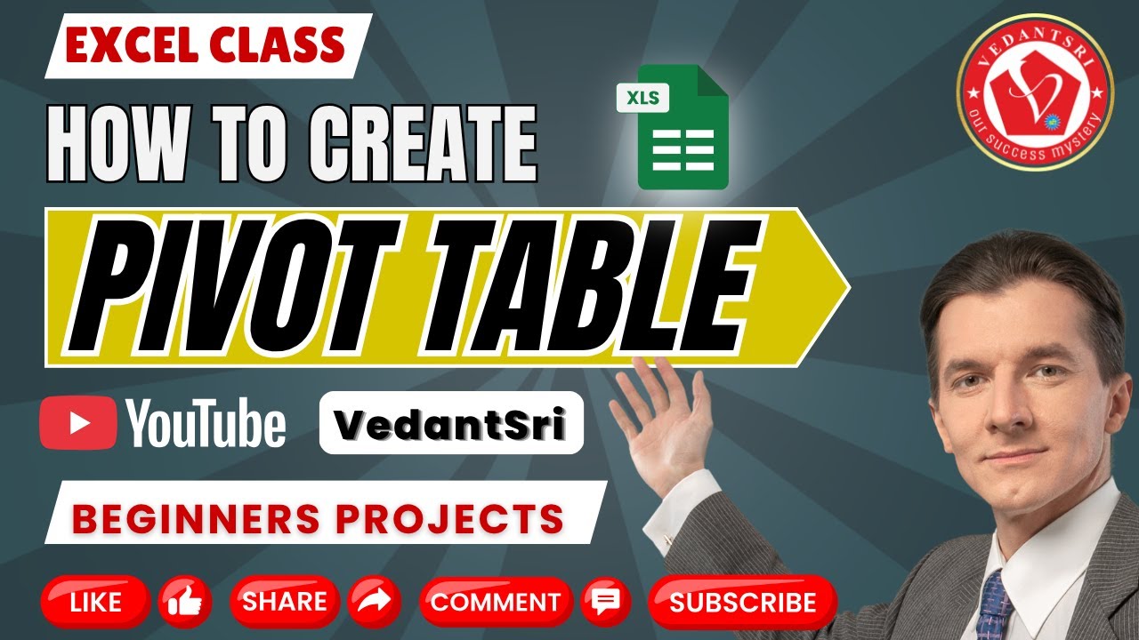 How to Create Pivot Table in Excel by VedantSri #excel #vedantsri @VedantSriOfficial