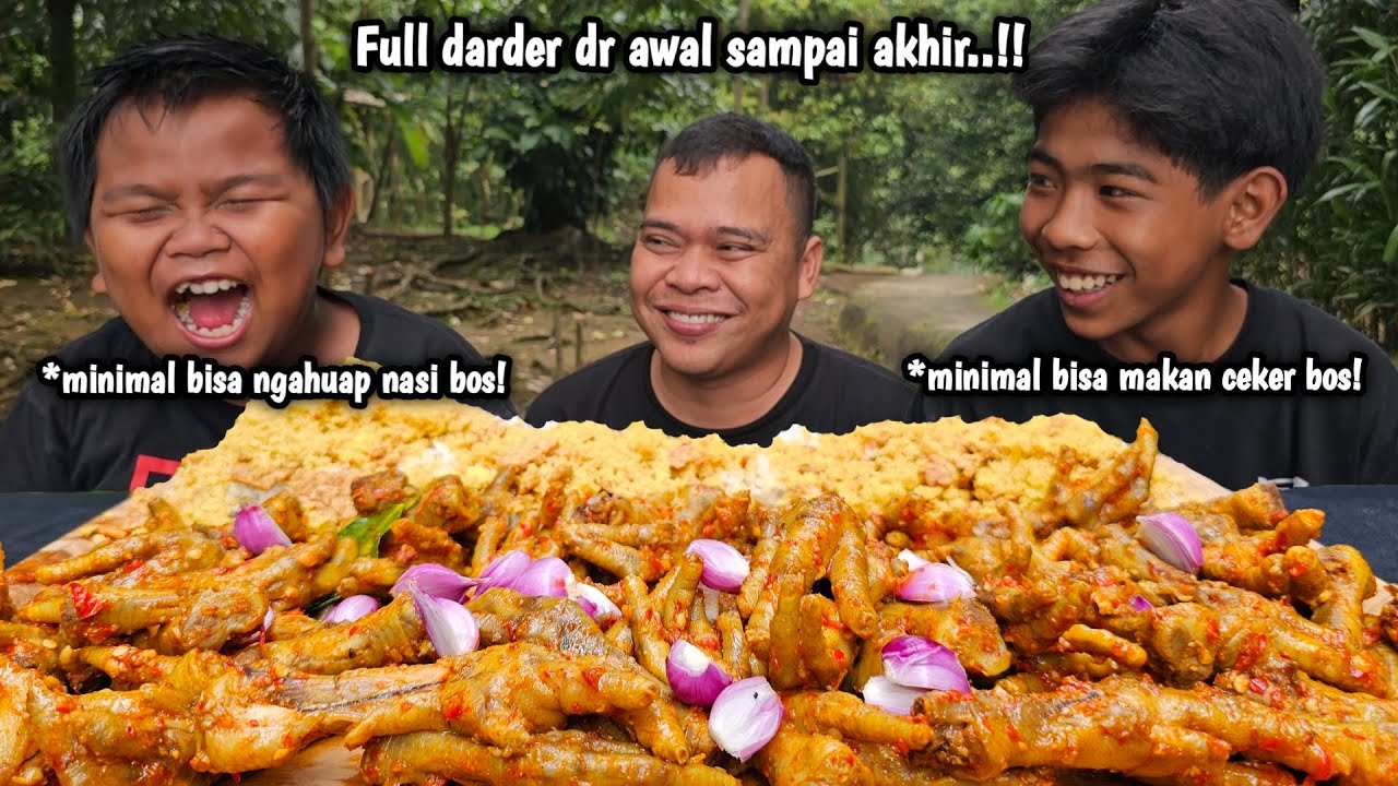 SELALU BIKIN GAKGAK 🤣 MUKBANG CEKER M3RC0N BAWANG J4H4T PAKAI NASI KREMES AYAM ! NIKMAT KACIDA