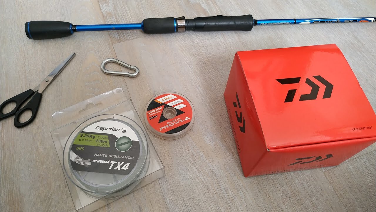 Tuto pêche : comment préparer son moulinet (montage) -  présentation DAIWA CROSSFIRE 2500