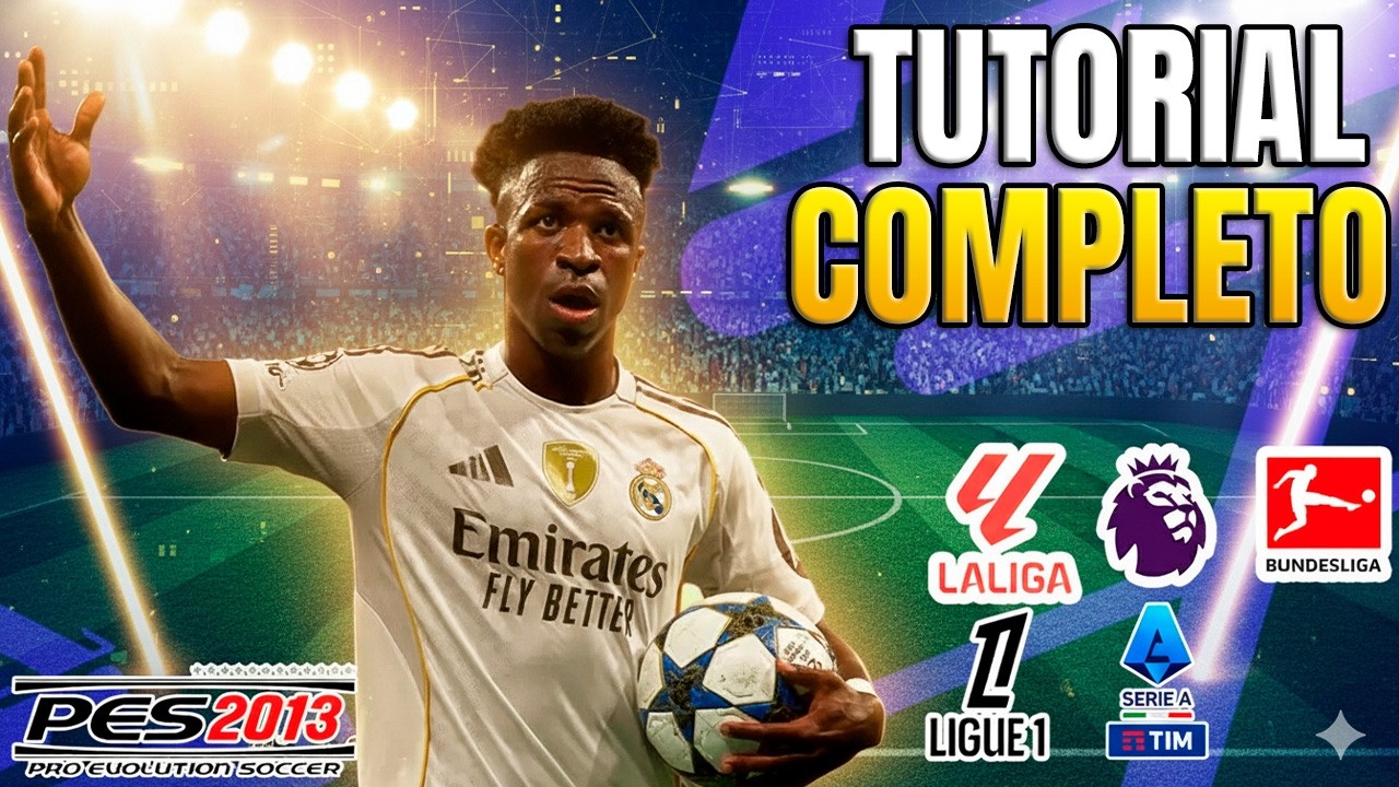 🔥 COMO INSTALAR O PATCH PES 2013 GRÁTIS ATUALIZADO 2026 ⚽ FACES, ESTÁDIOS E PLACARES REAIS! 💥